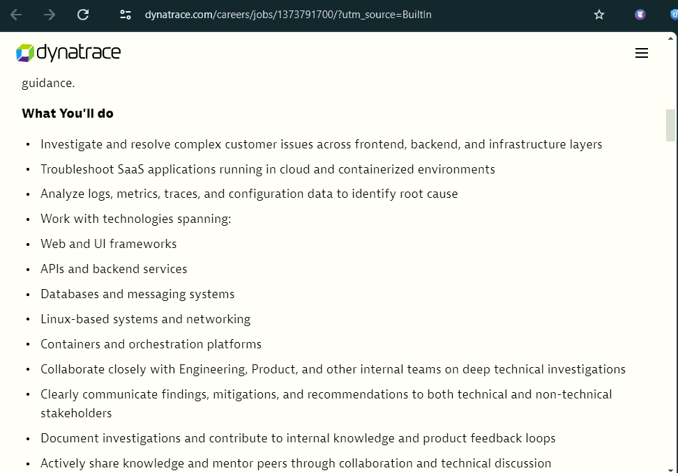 Selecting entire job description text